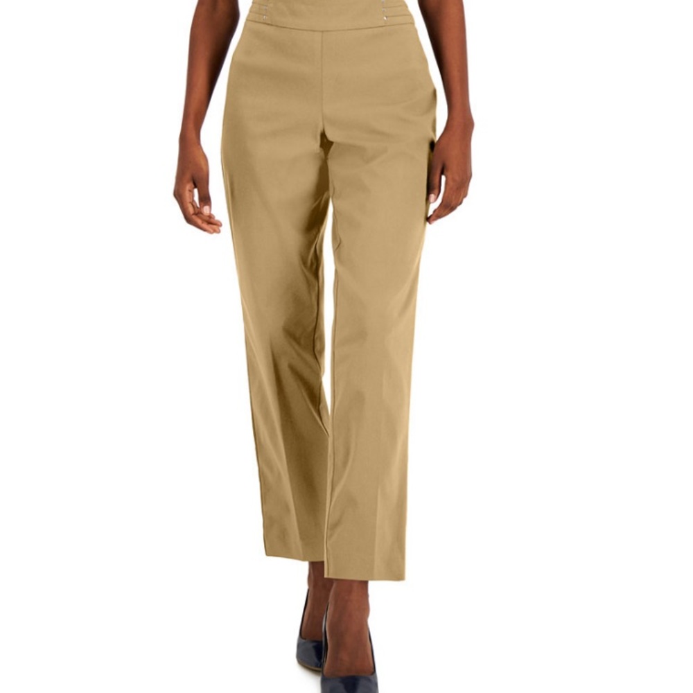 JM Collection - Studded Pull On Ankle Pants Petite Medium